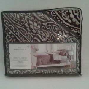 Threshold Full/ Queen Percale Paisley Duvet Cover